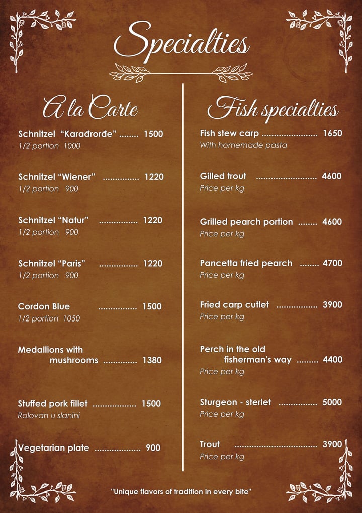 Ala Carte